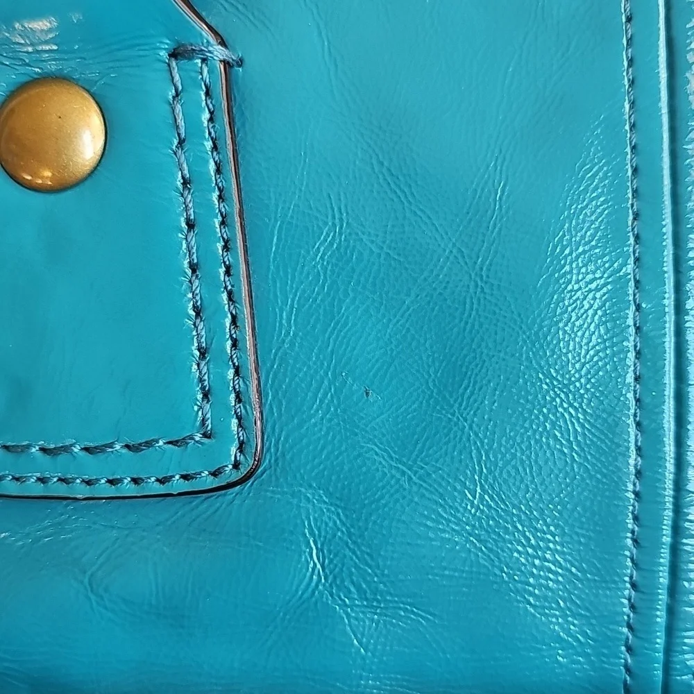 Coach 2008 Limited Edition Francine Turnlock Satchel Turquoise Legacy Lining